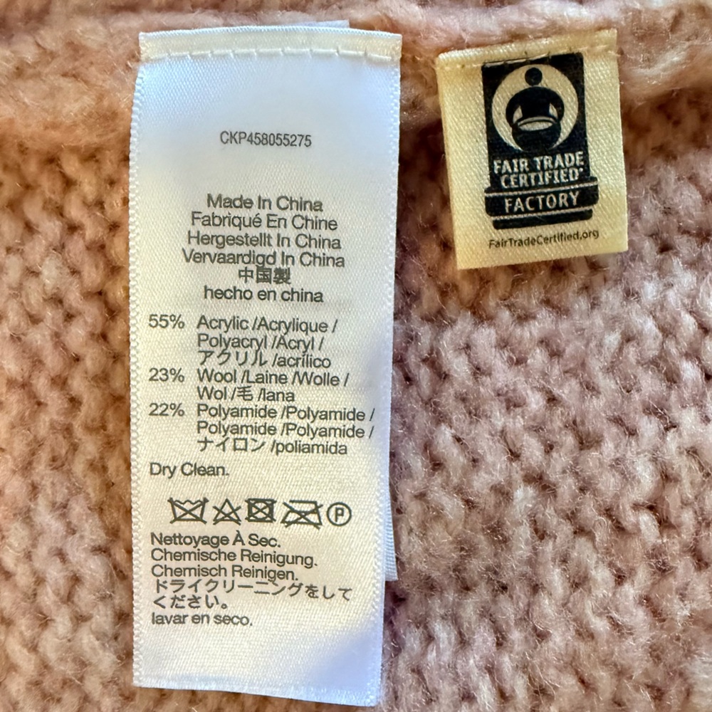 Madewell Blush Pink Cable Knit Cardigan - Small - Picture 5 of 5